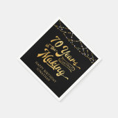 Retro 70e verjaardag 70 jaar in de schijnwerpers servet (Hoek)