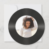 Retro 70e verjaardag Foto Faux Vinyl Record Muziek Kaart (Achterkant)