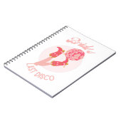 Retro 70'er Bruid's Laatste Disco Afscheid Als Mei Notitieboek (Linkerzijde)