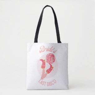 Retro 70er Jaren Bruid's Laatste Disco Afscheid Al Tote Bag
