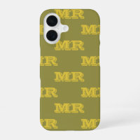 Retro 70er jaren Monogram Beginletters Patroon Gro
