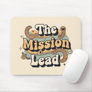 Retro 70er jaren The Mission Lead Vintage typograf Muismat