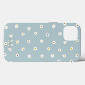 Retro 70'er jaren witte madeliefjes bloemen Boho b Case-Mate iPhone Case (Achterkant (horizontaal))