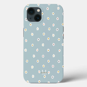 Retro 70'er jaren witte madeliefjes bloemen Boho b iPhone 13 Hoesje