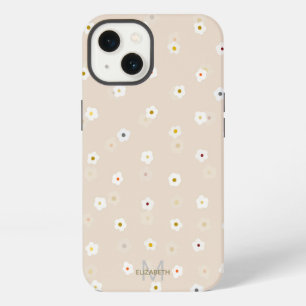 Retro 70'er jaren witte madeliefjes bloemen Boho c iPhone 13 Hoesje