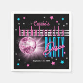 Retro 70'er Neon Look Disco Bal Bachelorette Feest Servet (Voorkant)