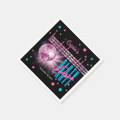 Retro 70'er Neon Look Disco Bal Bachelorette Feest Servet (Hoek)