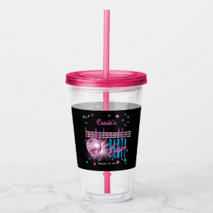 Retro 70'er Neon Look Disco Bal Meidenavakantie Fe Acryl Drinkbeker