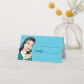 Retro 70'er Pop Art Stripboek Fun Trouwdag Plaatskaartje (Voorkant)