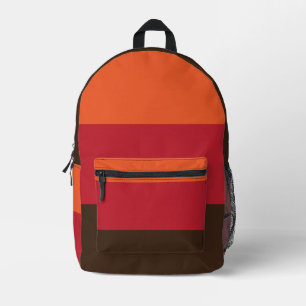 Retro 70's 3 gestreept vintage kleurpatroon bedrukte rugzak