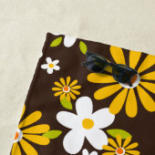 retro 70s 60s bloemenvormig handdoek (In situ)