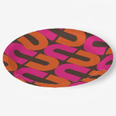 retro 70s 60s bloemenvormig papier pap papieren bordje (Gekanteld)