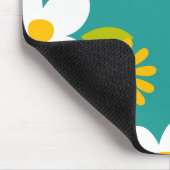 retro 70s 60s bloempatroon stijl muismat (Hoek)