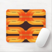 Retro 70s 60s Patroon Stijl Muismat (Met muis)