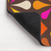 Retro 70s 60s Patroon Stijl Muismat (Hoek)