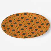 retro 70s 60s patroonpapier borden papieren bordje (Gekanteld)