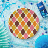 retro 70s 60s patroonpapier borden papieren bordje (Feest)