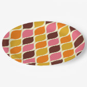 retro 70s 60s patroonpapier borden papieren bordje (Gekanteld)