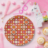 retro 70s 60s patroonpapier borden papieren bordje (Feest)