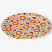 retro 70s 60s patroonpapier borden papieren bordje (Gekanteld)