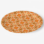 retro 70s 60s patroonpapier borden papieren bordje (Gekanteld)