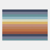 Retro 70s 60s  streep vibe inpakpapier vel (Voorkant)