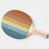 Retro 70s 60s  streep vibe tafeltennisbatje (Zijkant)