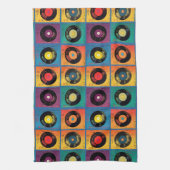 Retro 70s 60s Vinyl Record Album Theedoek (Verticaal)