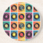 Retro 70s 60s Vinyl Record Album Zandsteen Onderzetter (Voorkant)