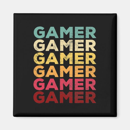 Retro 70s 80s 90s Videogame Mannen Jongens Gift  Magneet (Voorkant)