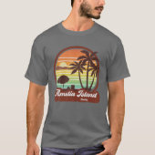Retro 70S 80S Amelia Island Florida Beach T-shirt (Voorkant)