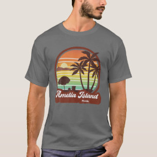 Retro 70S 80S Amelia Island Florida Beach T-shirt