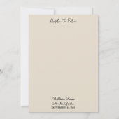 Retro 70s 80s Fast Bold Boho Courthouse Bruiloft Kaart (Achterkant)