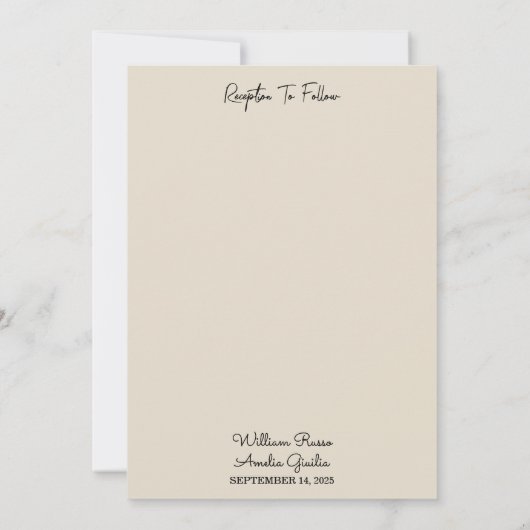 Retro 70s 80s Fast Bold Boho Courthouse Bruiloft Kaart (Achterkant)