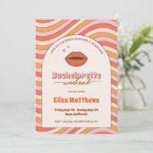 Retro 70s 80s Groovy DIsco vrijgezellenweekend Kaart (Staand voorkant)