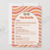 Retro 70s 80s Groovy DIsco vrijgezellenweekend Kaart (Achterkant)