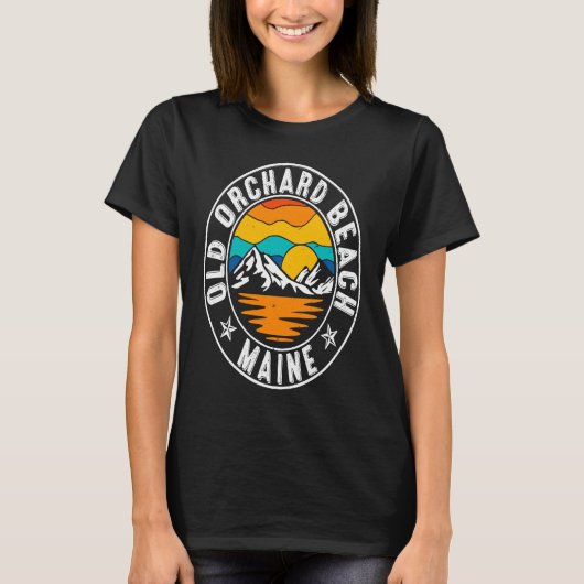 Retro 70s 80s Old Orchard Beach Maine ME T-shirt (Voorkant)