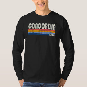 Retro  70s 80s Stijl Concordia Kansas T-shirt