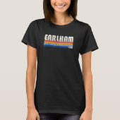 Retro  70s 80s Stijl Earlham Iowa T-shirt (Voorkant)