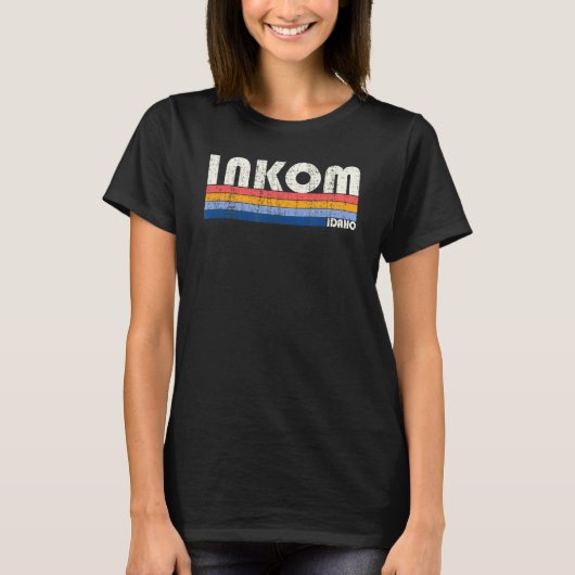 Retro 70s 80s Stijl Inkom ID T-shirt (Voorkant)