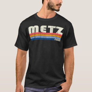 Retro 70s 80s Stijl Metz Frankrijk T-shirt