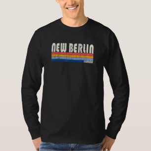 Retro 70s 80s Stijl New Berlin Illinois T-shirt