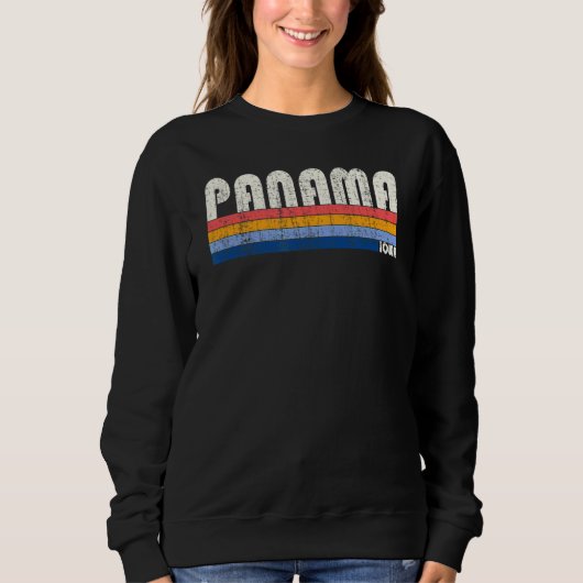 Retro 70s 80s Stijl Panama Iowa Trui (Voorkant)