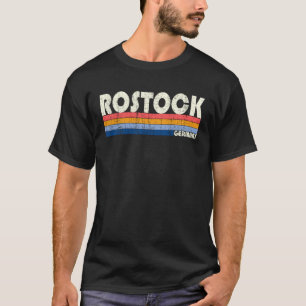 Retro  70s 80s Stijl Rostock Duitsland T-shirt
