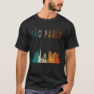 Retro  70s 80s stijl São Paulo thee T-shirt