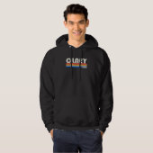 Retro  70s 80s Style Olney Illinois Hoodie (Voorkant volledig)