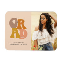 Retro 70s Aankondiging van Vibe Photo Afstuderen