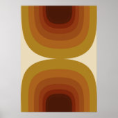  Retro 70s Aardse Geometrische Regenboog Modern Poster (Voorkant)