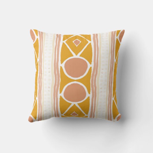 Retro 70s abstract patroon kussen (Achterkant)