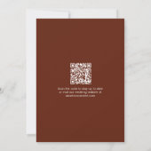Retro 70s Abstracte Bogen Roest Terracotta Mosterd Save The Date (Achterkant)
